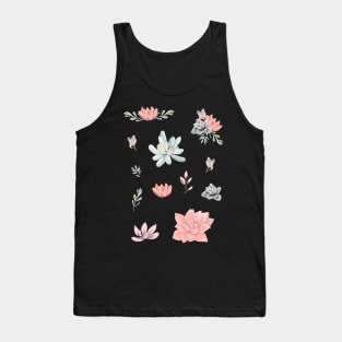 Succulent Flower Sticker Set Tank Top